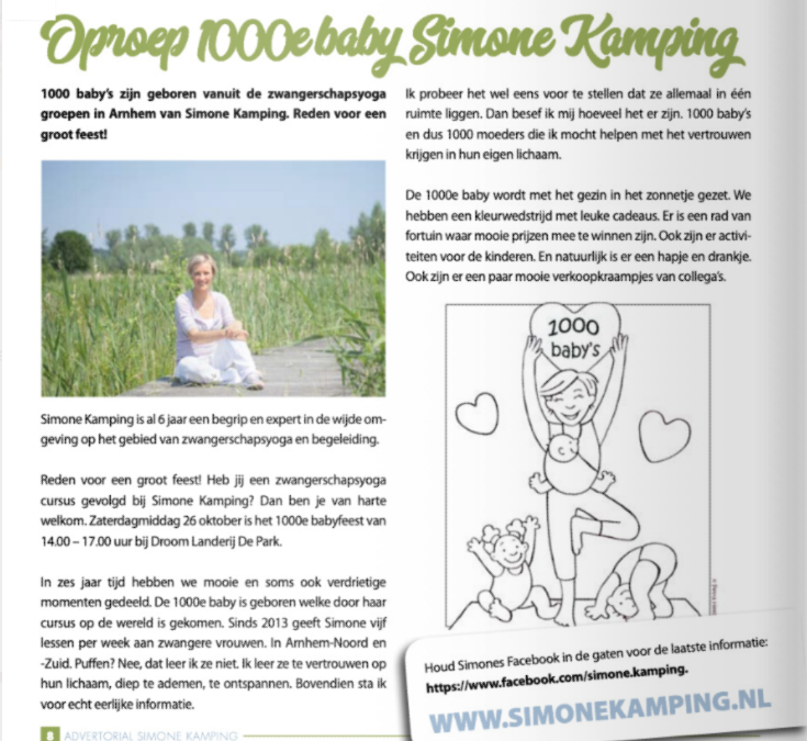 1000ste baby Simone Kamping