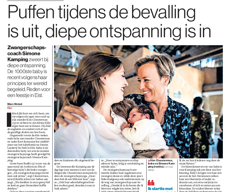 In de krant – 1000ste babyfeest